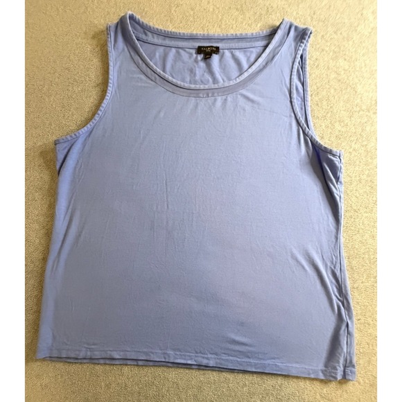 Talbots Tops - Talbots Womens Periwinkle Blue Sleeveless Scoop Neck Tank Top Size XL Cotton